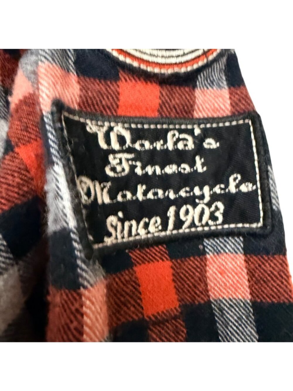 Harley-Davidson Women's Flannel Shirt S Red Black Embroidered Logo Long Sleeve - Picture 6 of 11